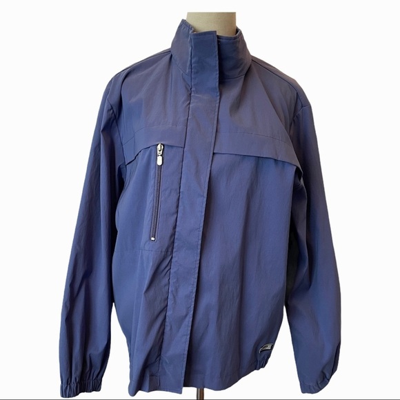 Alia Sport blue front zip  spring fall light jacket - Picture 1 of 10